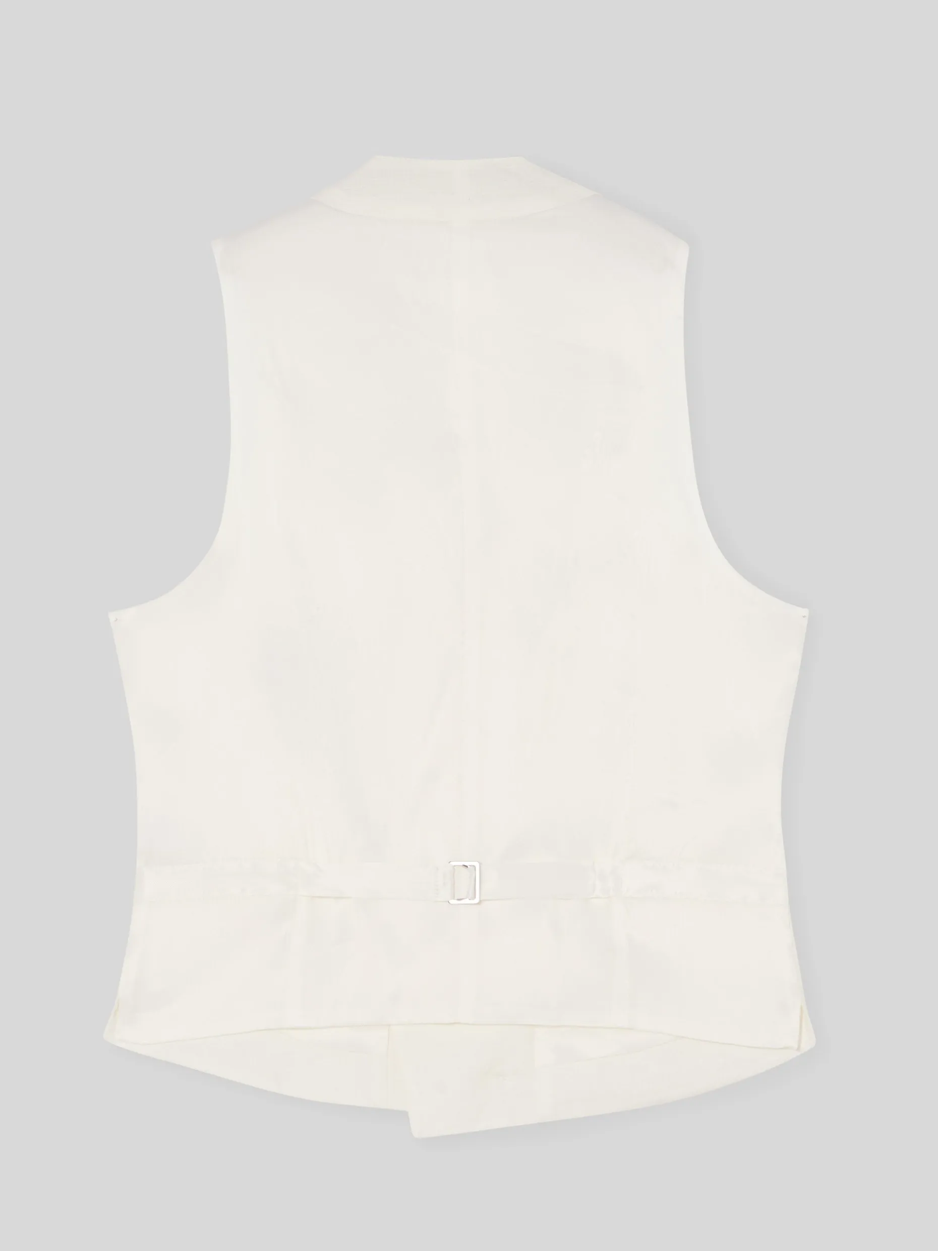 Chaleco chaque cuello redondo blanco roto