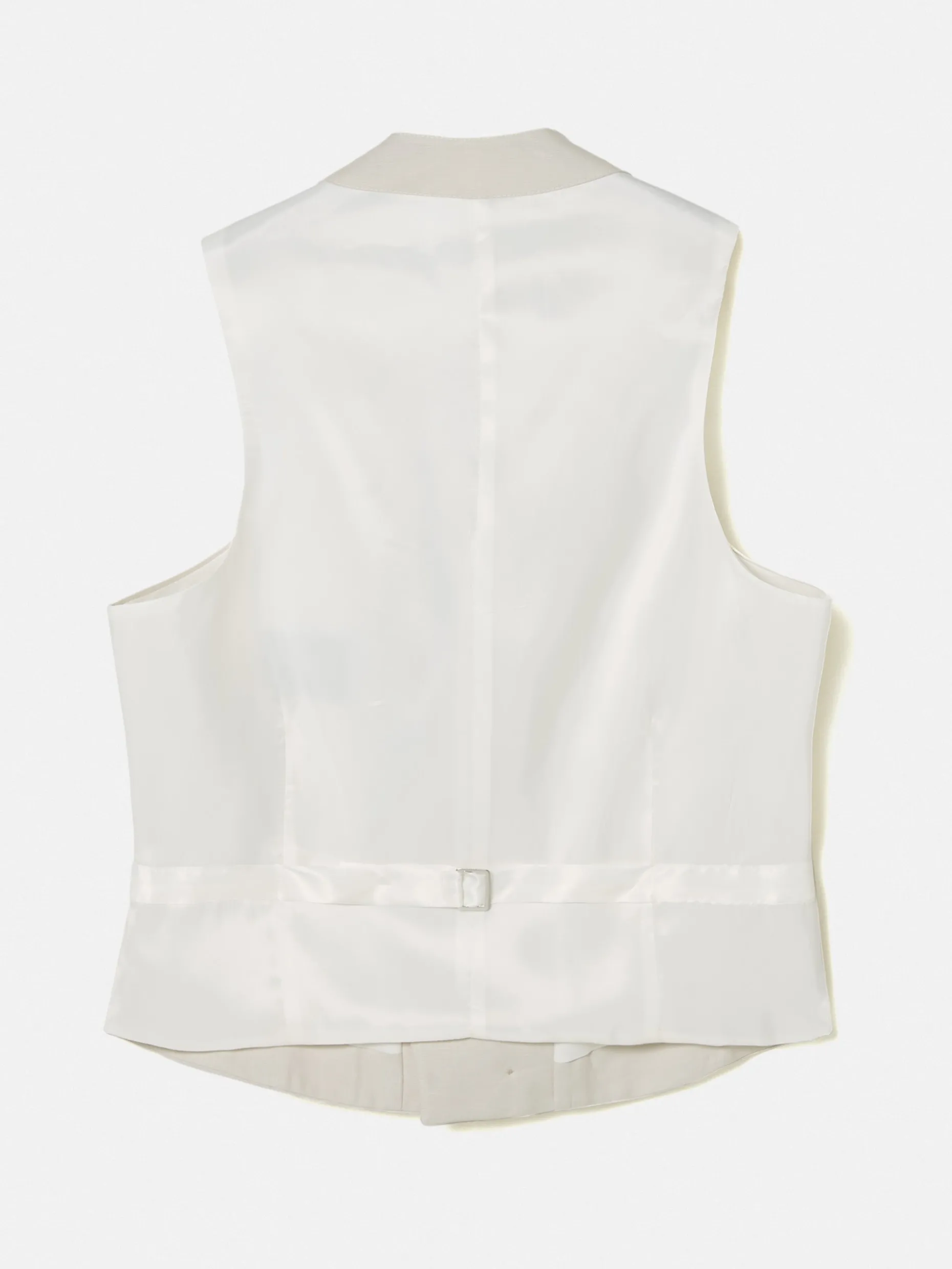 Chaleco chaque cuello redondo gris perla