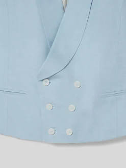 Chaleco chaque cuello redondo celeste