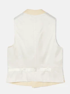 Chaleco chaque cuello redondo camel