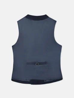 Chaleco chaque espiga azul marino