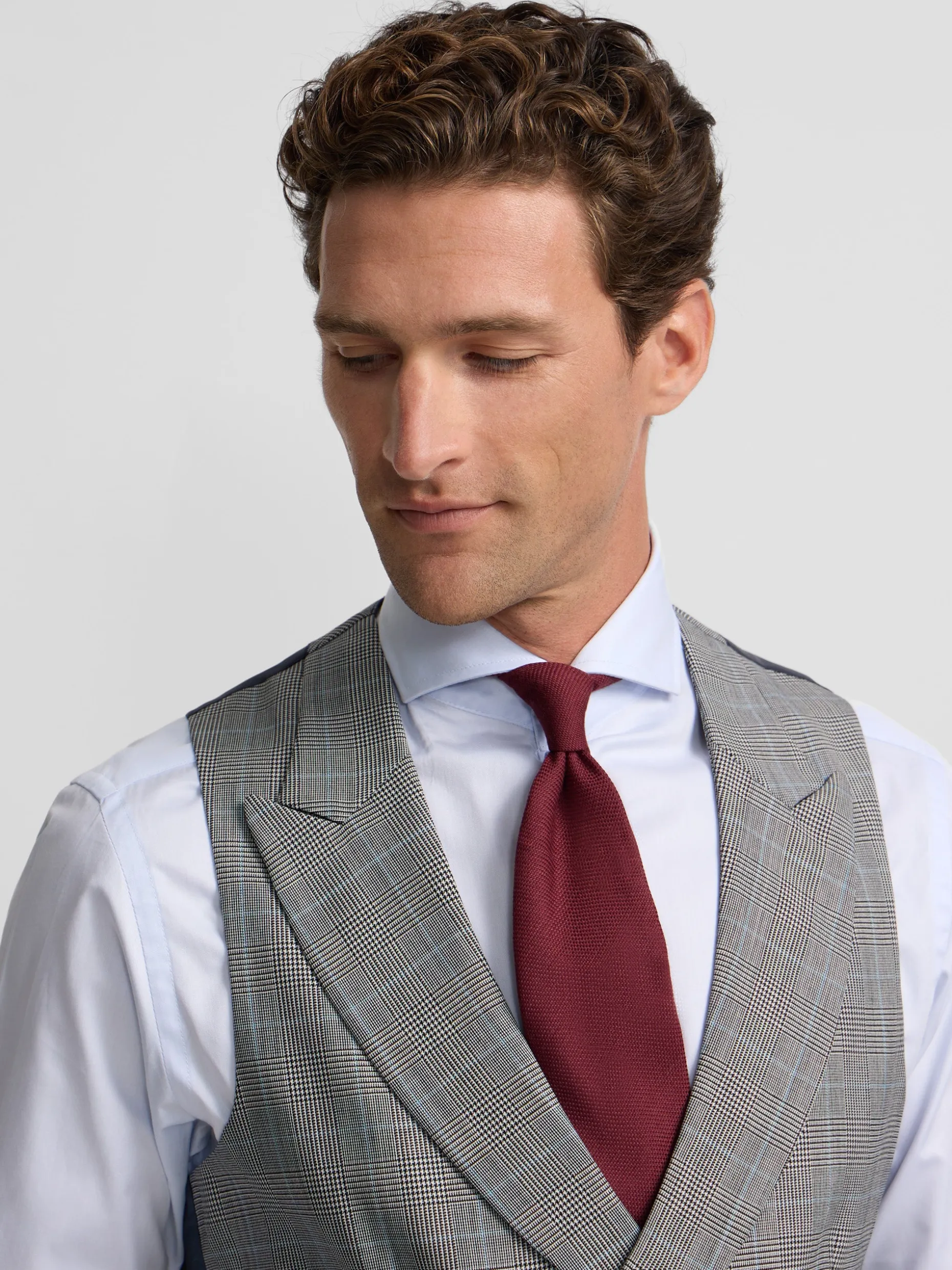 Chaleco chaque tailoring principe de gales gris