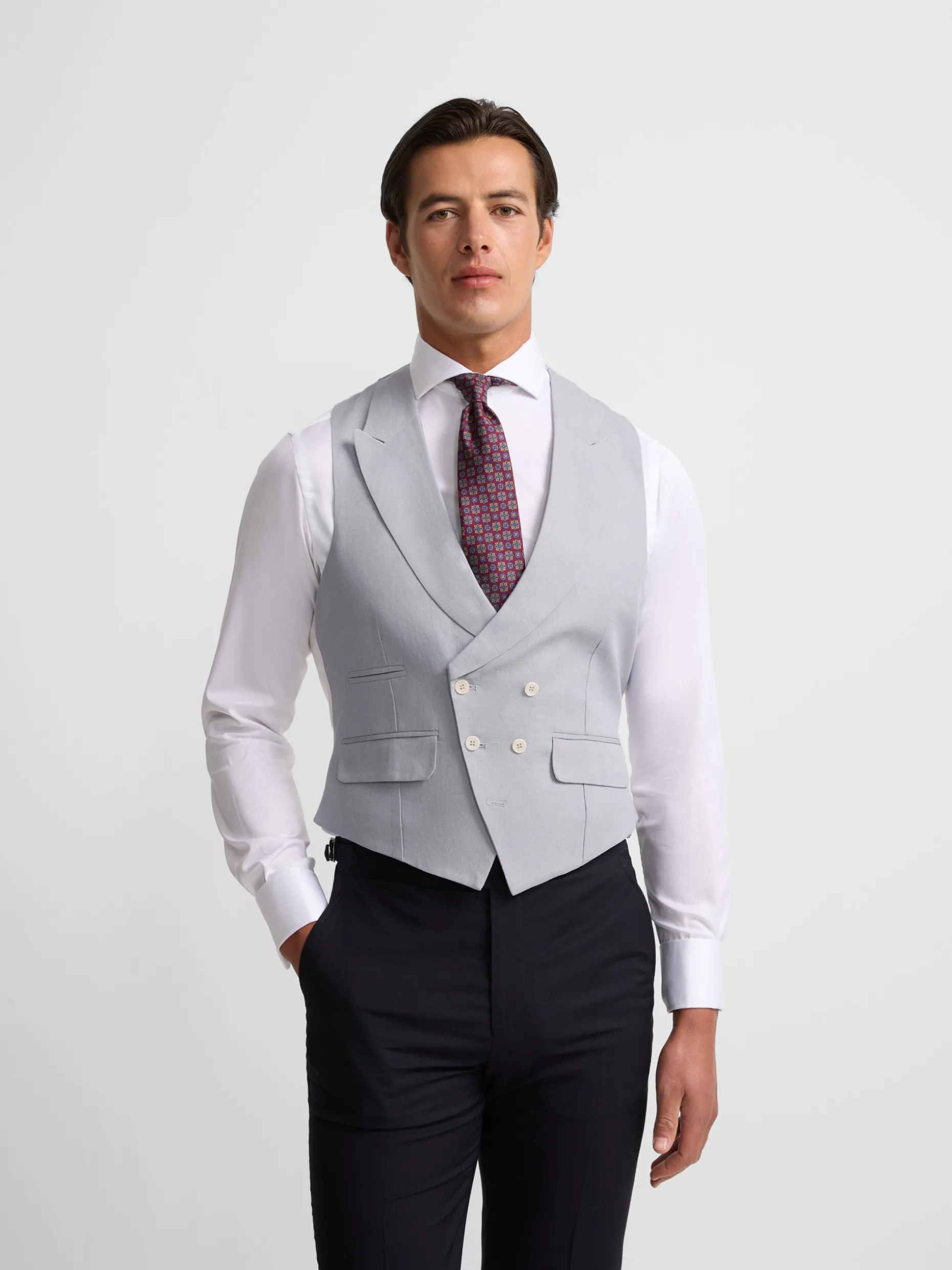 Chaleco chaque tailoring azul medio