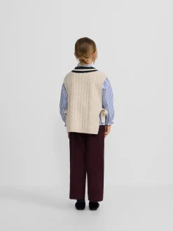 Chaleco girl punto college crudo