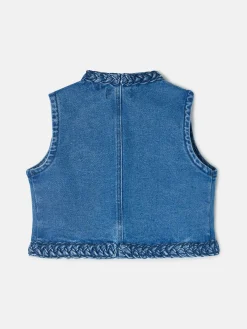 Chaleco girl trenza denim