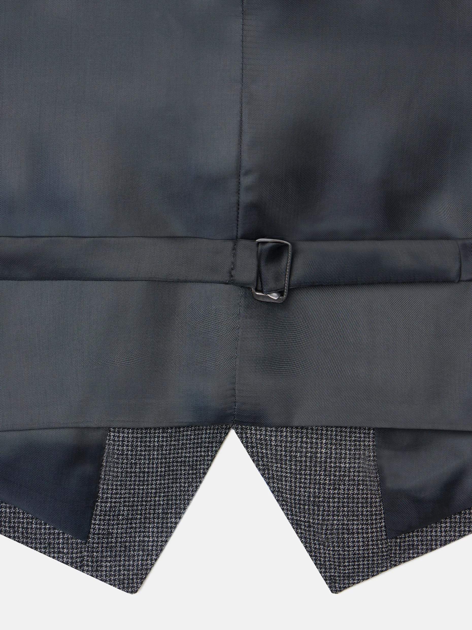 Chaleco recto traje pata de gallo gris