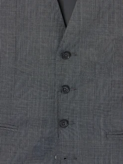 Chaleco recto traje principe de gales gris
