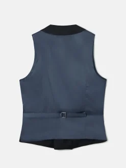 Chaleco vestir stretch cuello redondo negro