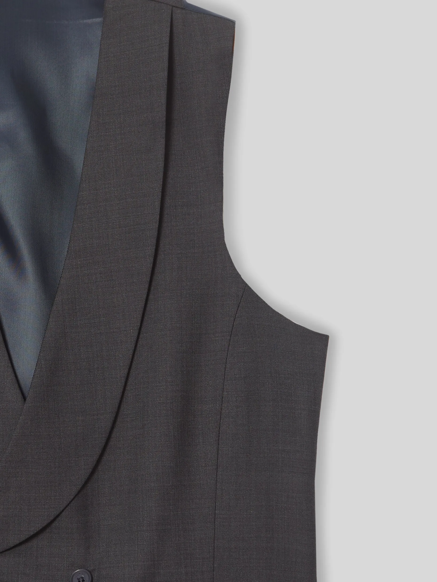 Chaleco vestir stretch cuello redondo gris