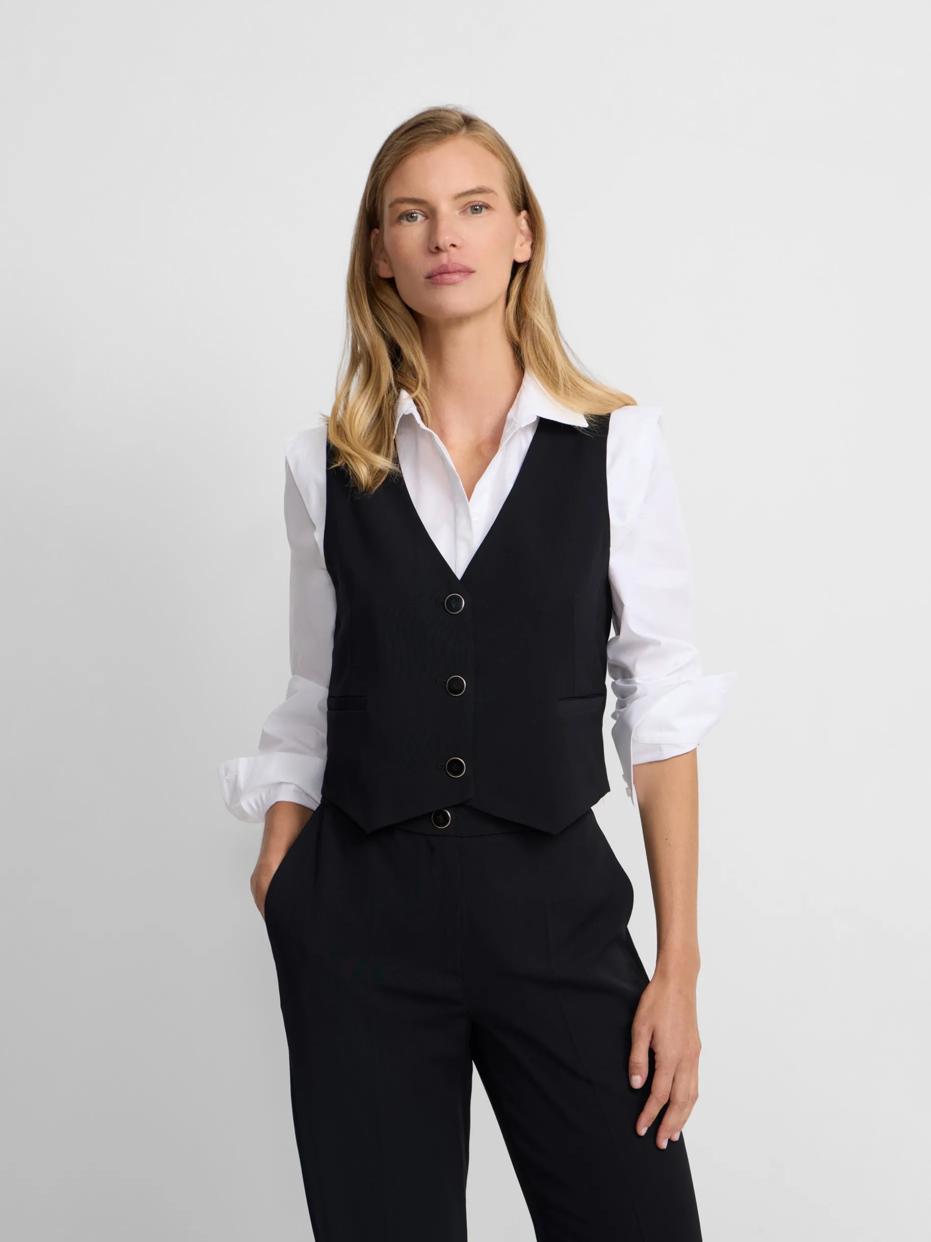 Chaleco woman clasico sastre negro