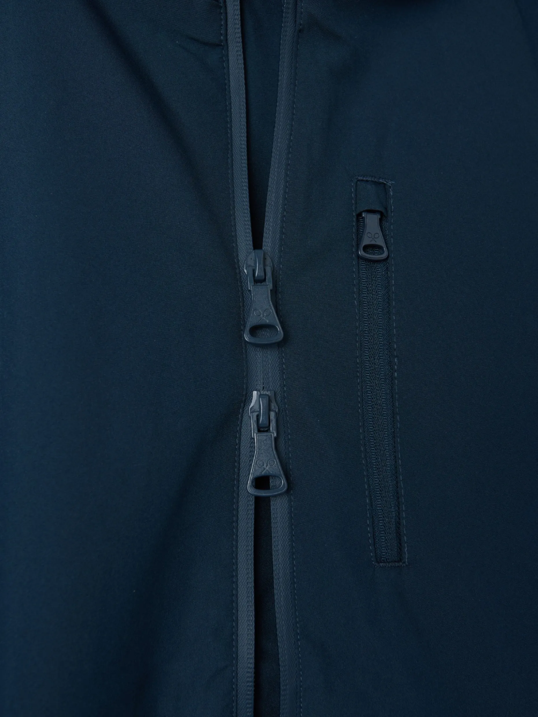 Chaqueta capucha cortavientos marino