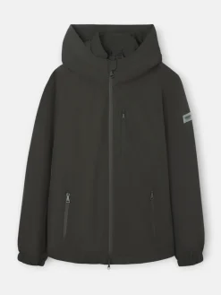 Chaqueta capucha cortavientos verde