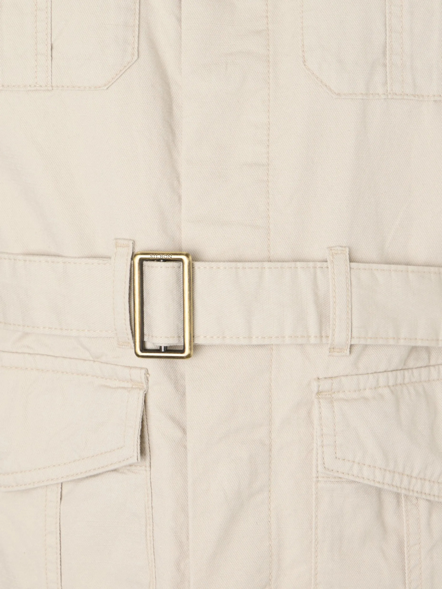 Chaqueta cinturon beige