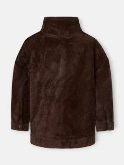 Chaqueta corta pelo marron