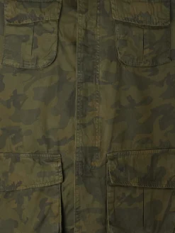 Chaqueta militar camuflaje verde