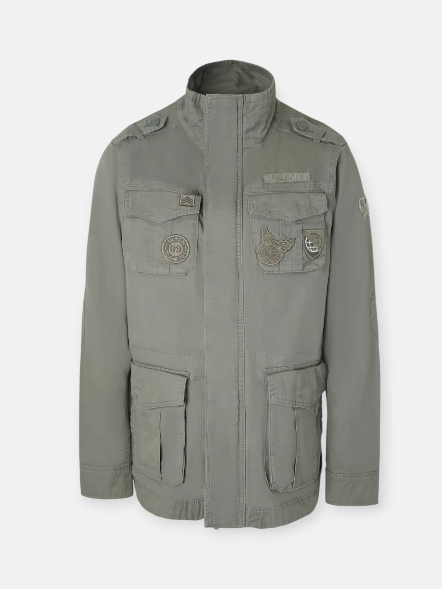 Chaqueta militar parches dye verde