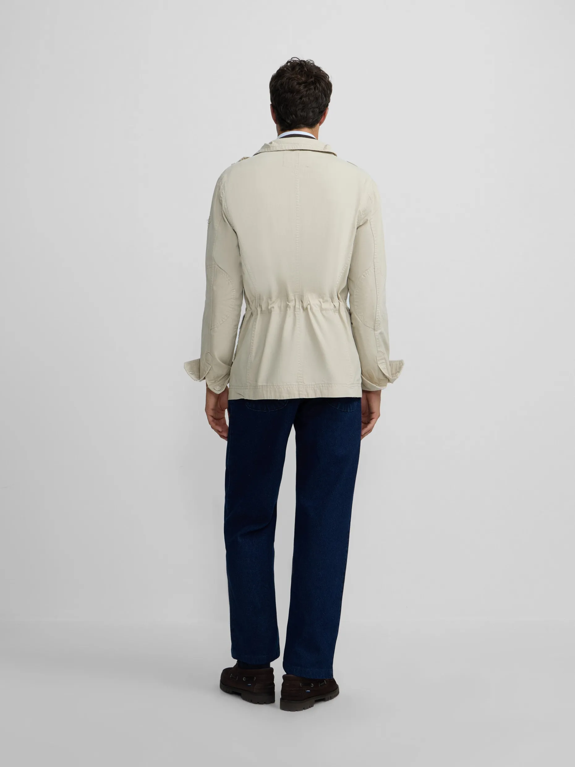 Chaqueta militar parches dye beige