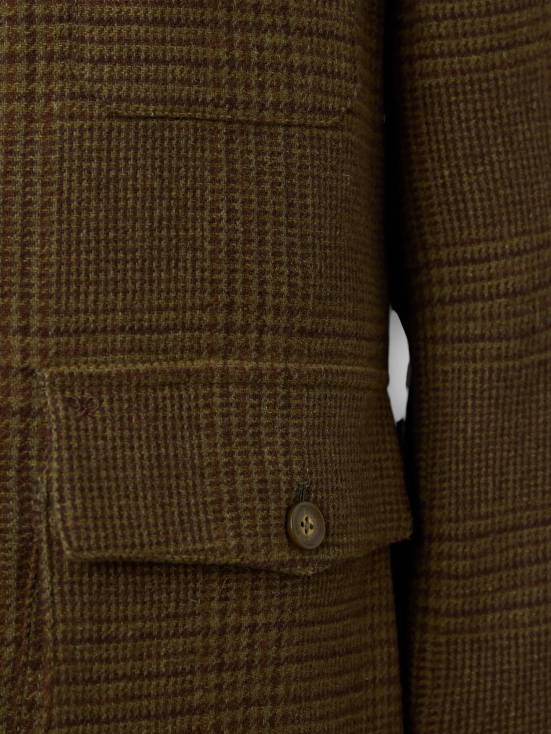 Chaqueta principe de gales bolsillos marron