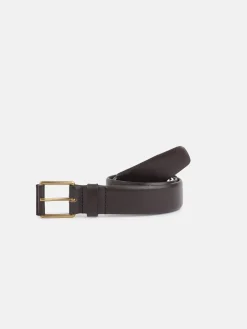 Cinturon piel marron oscuro