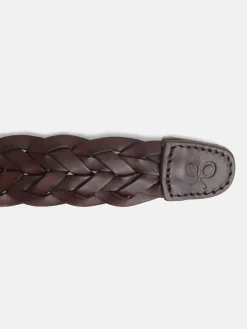 Cinturon trenzado piel