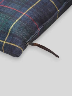 Cojin rectangular cuadro tartan verde