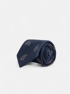 Corbata amebas azul marino