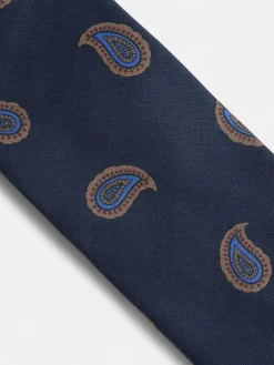 Corbata amebas azul marino