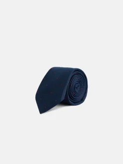 Corbata kids micropuntos azul marino