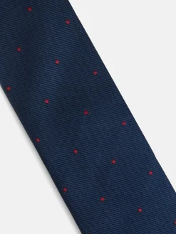 Corbata kids micropuntos azul marino
