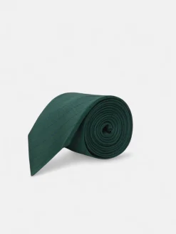 Corbata mini rayas raqueta verde