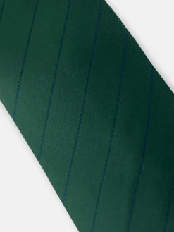 Corbata mini rayas raqueta verde