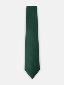Corbata mini rayas raqueta verde