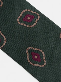 Corbata motivo irregular geometrico verde