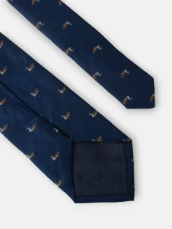 Corbata motivos duck raqueta azul marino