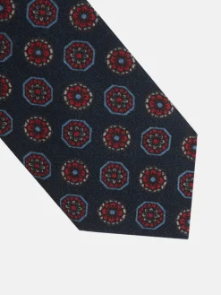 Corbata motivos ingleses azul marino