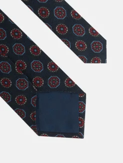 Corbata motivos ingleses azul marino