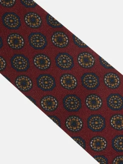 Corbata motivos ingleses burdeos