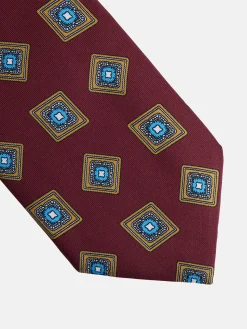 Corbata rombo irregular burdeos