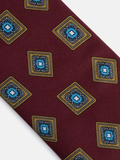 Corbata rombo irregular burdeos