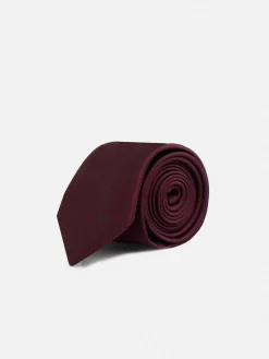 Corbata silbon lisa burdeos