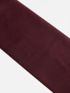 Corbata silbon lisa burdeos