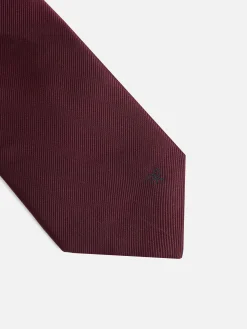 Corbata silbon lisa burdeos