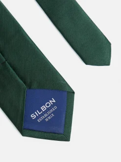 Corbata silbon lisa verde