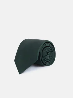Corbata silbon lunares verde