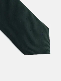 Corbata silbon lunares verde