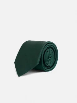 Corbata silbon mini puntos verde