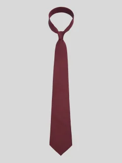 Corbata silbon mini puntos burdeos