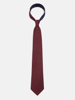 Corbata silbon motivos raquetas burdeos