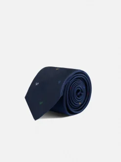 Corbata silbon motivos raquetas multicolor