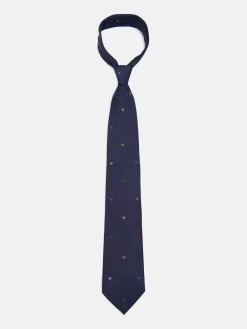 Corbata silbon motivos raquetas multicolor